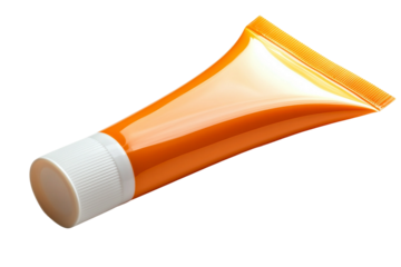 Lotion sun screen isolated on transparent background