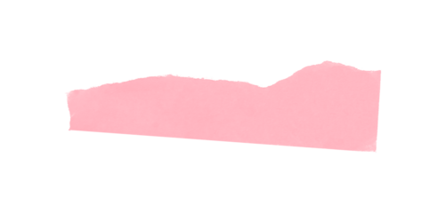 Pink torn paper isolated on transparent background