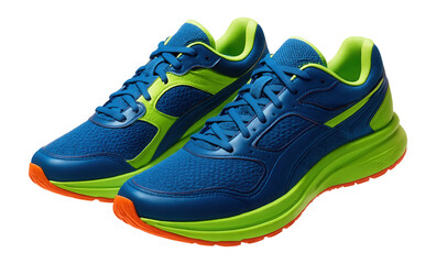 Fototapeta na wymiar Trendy colorful sports shoes.