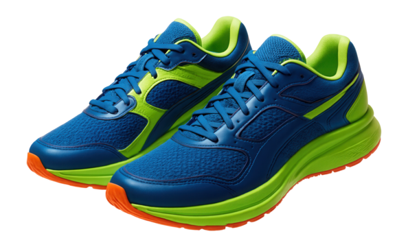 Trendy colorful sports shoes.