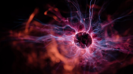 Energy sphere with glowing filaments