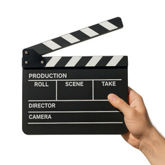 Obraz premium Film production. Clapperboard in action