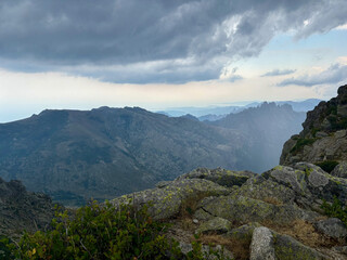 Orage en Corse sur le GR20 pr&egrave;s du refuge d'Asinau