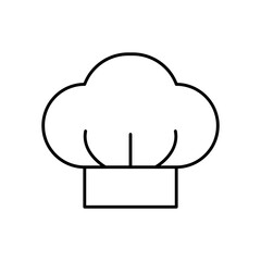 Chef Hat Line Icon: Culinary Professional and Cooking