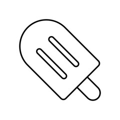 Popsicle Dessert Line Icon: Sweet Food and Frozen Treat