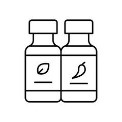 Spices Seasoning Line Icon: Food and Cooking Ingredient