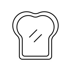 Obraz premium Toast Food Line Icon: Breakfast and Snack