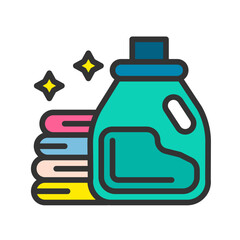 Laundry Detergent icon vector image. Suitable for mobile apps, web apps and print media.