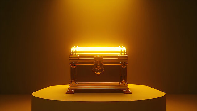 Gold treasure box