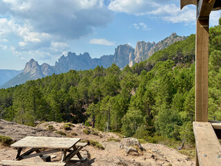 Paysage sur la dernière étape du GR20 entre Paliri et Conca