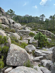 Paysage sur la dernière étape du GR20 entre Paliri et Conca