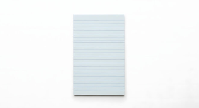 Minimalist clean lined notebook on white background, ideal for notes and reminders notebook