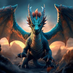 red dragon on the hill