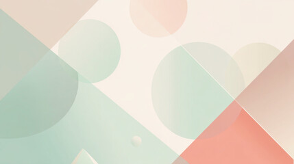 Soft pastel abstract composition with geometric shapes for modern design.