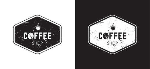 flat vector coffee shop and cafe logo design template. Business identity for Restaurant,
