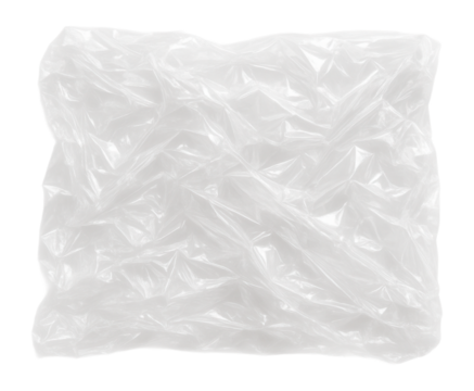 Crumpled plastic wrap texture overlay effect.