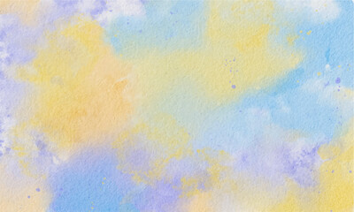Yellow Blue Watercolor Gradation Background