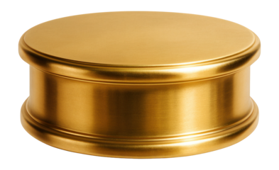 Golden empty podium.