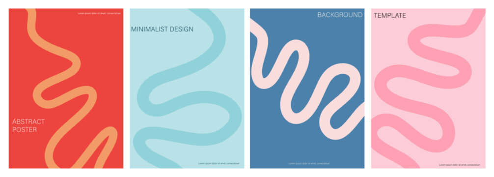 Sleek Linear Gradient Background Collection. Modern Vector Templates with Dynamic Wave Designs for Flyers, Covers, and Music Branding. - Powered by Adobe