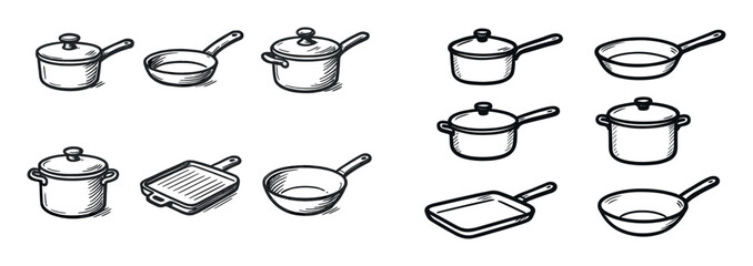 Kitchenware Sketch Icons