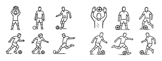 Obraz premium Football Position Sketches