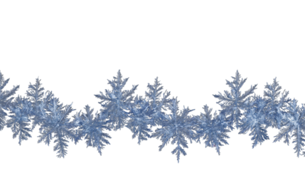 Delicate snowflakes sparkle in winter isolated on white background