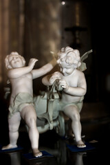 Sculptures of angels in the church of St. Peter and Paul