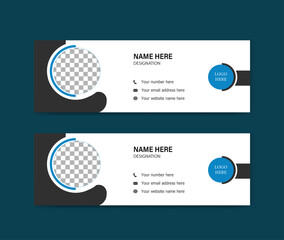 Black color email signature design