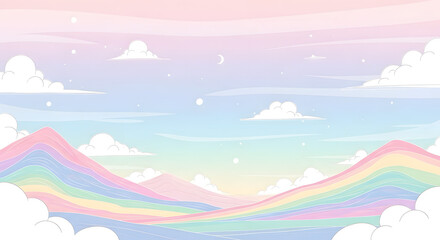 vector illustration of a summer landscape
