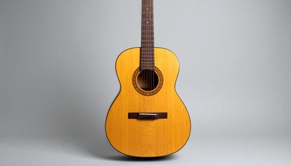 acoustic guitar on white background