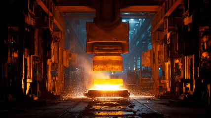 Steel mill forging process with intense heat
