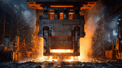 Steel mill forging process with intense heat
