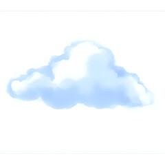 a beautiful watercolor cloud isolated on a white background
