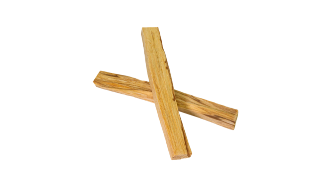 パロサントの木片 背景透過（浄化用の香木）