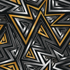 Colorful Ethnic Zigzag Pattern. Seamless pattern.