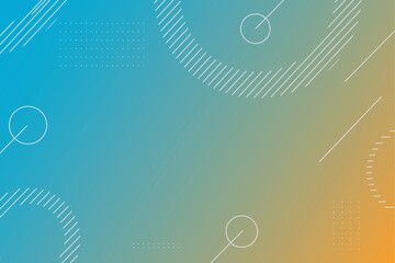 Blue and yellow gradient geometric shape background - Abstract stripes line with circular shape and dotted pattern