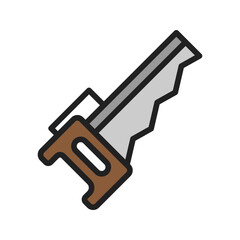 Handsaw icon vector image. Suitable for mobile apps, web apps and print media.