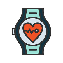 Heartbeat Count icon vector image. Suitable for mobile apps, web apps and print media.