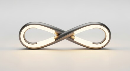 Modern infinity symbol lamp with warm led illumination