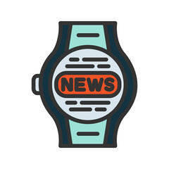 News App icon vector image. Suitable for mobile apps, web apps and print media.