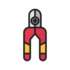 Nippers icon vector image. Suitable for mobile apps, web apps and print media.