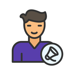 Outspoken icon vector image. Suitable for mobile apps, web apps and print media.