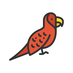 Parrot icon vector image. Suitable for mobile apps, web apps and print media.
