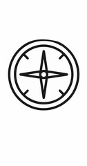 vector illustration of a compass
