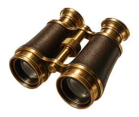 Vintage binoculars in halftone style.