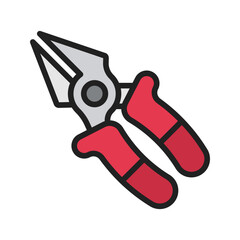 Sharp Pliers icon vector image. Suitable for mobile apps, web apps and print media.