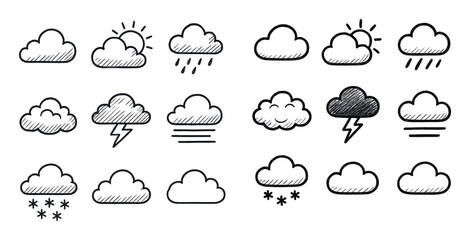Fototapeta premium Weather Icon Grid