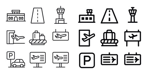 Minimalist Airport Icons