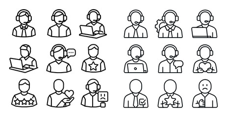 Fototapeta premium Customer Service Icons