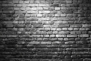 Gray brick wall, spotlight